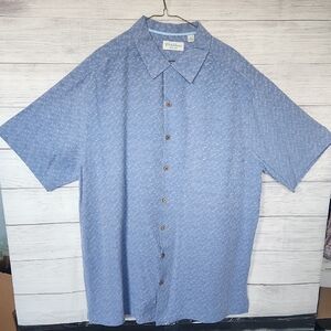 Caribbean Blue Casual Button Down Shirt